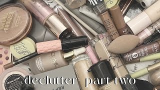 A MAKEUP DECLUTTER - PART TWO | eyes, lips, skincare, haircare & bodycare | maxine lee harris