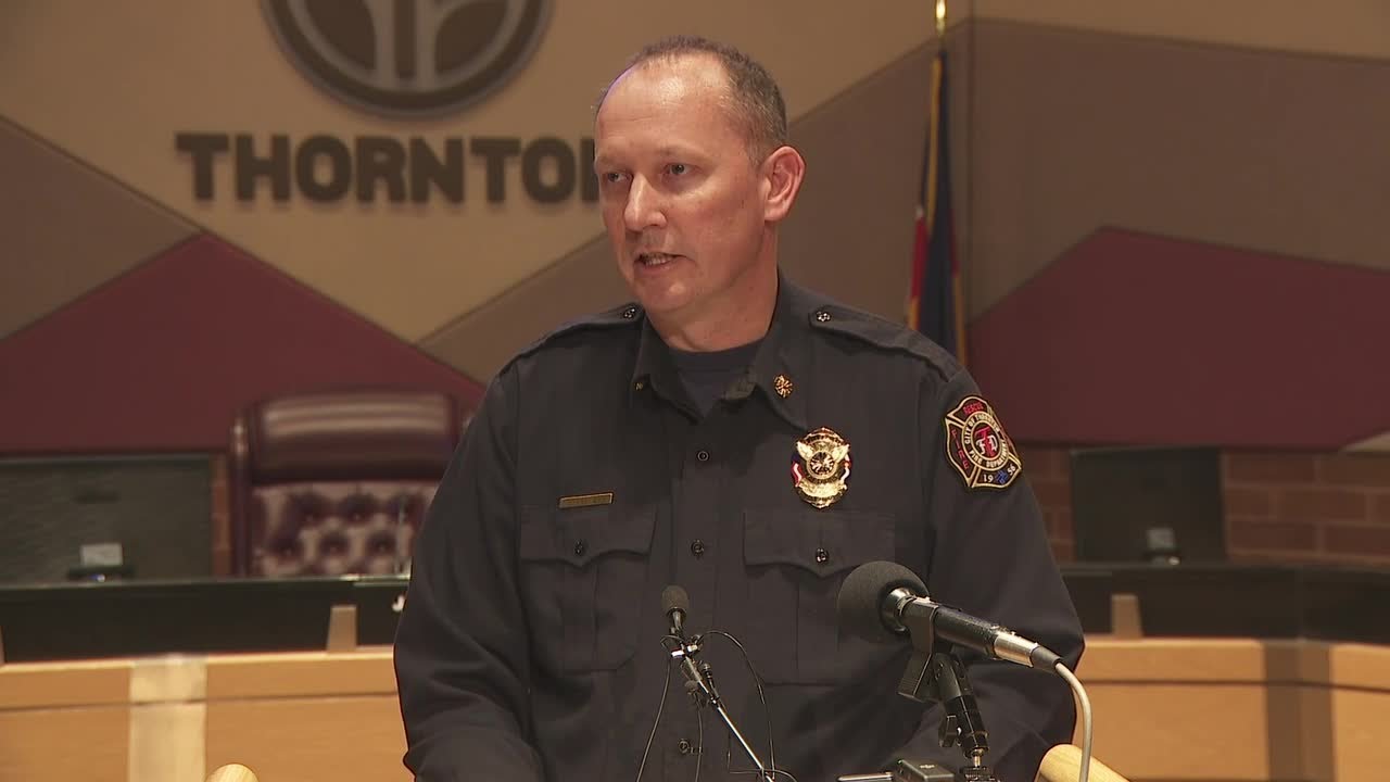 News conference: Thornton fire officials provide update on grass fire in Thornton