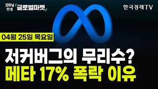 [🔴04/25 #당잠사] 메타 '깜짝실적' 불구 시간외 17%▼ | 테슬라 12%▲ 엔비디아3%▼ | 엔달러 155엔 돌파 