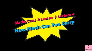 Maths Class 2 Lesson 3 How Much Can You Carry? Lecture 4 Exposure to weights Math Magic CBSE