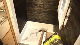 School Bus Conversion Episode 26 - Completed Ceilings And a Bathroom That’s 99.9% Done!