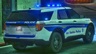 Playing GTA 5 As A POLICE OFFICER City Patrol|| GTA 5 Mod| 4K