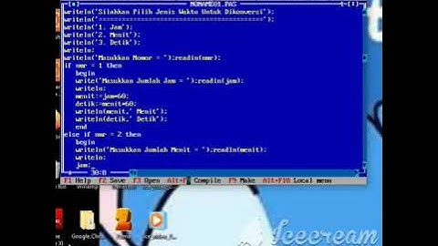 Program Pascal Konversi Waktu