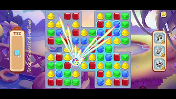 Tropic Trouble 2 - Level 5 gameplay match 3 puzzle design decor renovate game walkthrough