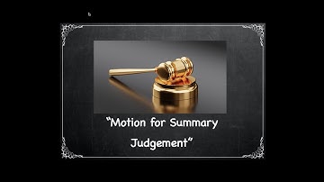 Motion for Summary judgement, Part 2. Evidence and Possible Outcomes. Legalese Translator ep. 23
