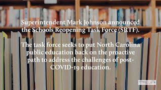 State Superintendent Mark Johnson announces Schools Reopening Task Force