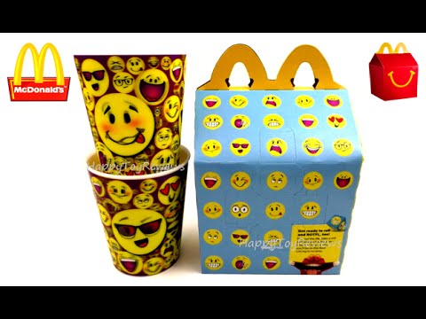 McDonalds 2016 EMOJI NEW Happy Meal 3D Hologram Plastic Cup w/ Bonus ZZZ EMOJI 