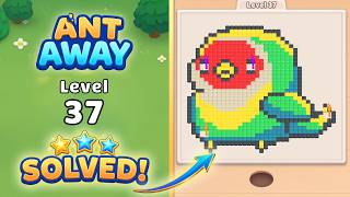 Ant Away Level 37 Walkthrough 🐜 | Pixel Puzzle Solution & Gameplay 🧩