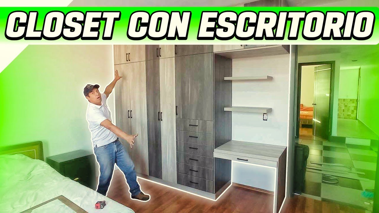 CLOSET CON ESCRITORIO / PASO A PASO #elmueblemoderno - YouTube
