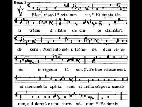 Velum templi Gregorian responsory of Tenebrae