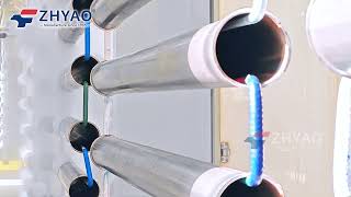Automatic Pipe Coating Line | Horizontal Spray Painting System for Metal Pipes#powdercoating
