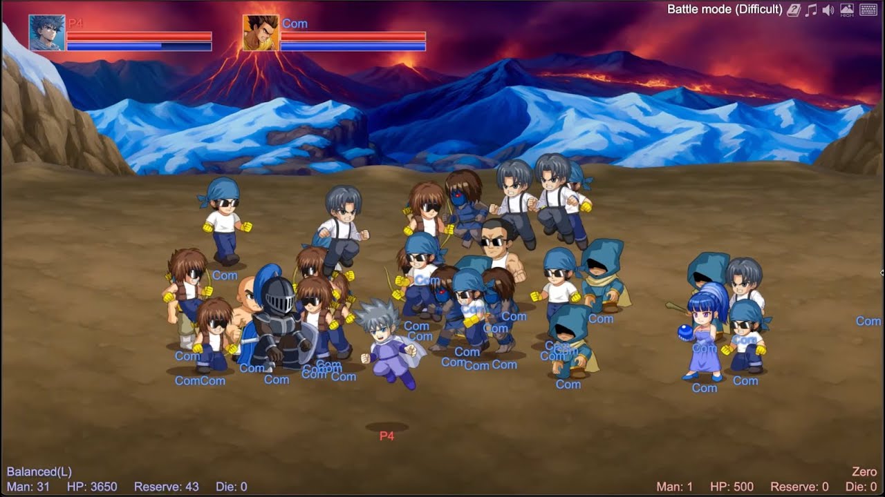 LF2重製版 戰爭成就怎麼解？不停逃跑就對啦 ⭕️ | Little Fighter 2 Remastered - Freeze vs Army Balanced (Large)