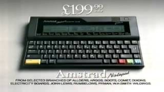 Amstrad Notepad Computer Nc100 Tv Advert