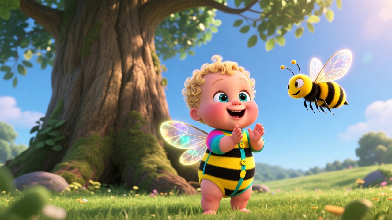 Buzzy Bee Counts to Ten 🐝🔢 Fun Kids Song | Learn ABCs & 123s