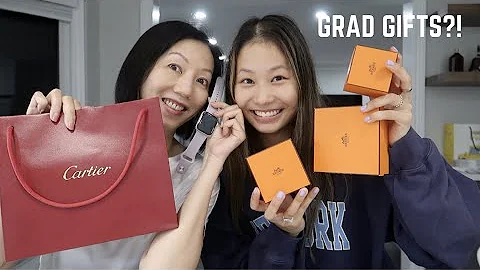 OPENING MY GRAD GIFTS (cartier, hermes, apple)