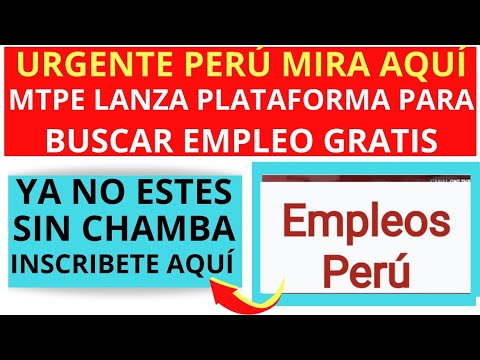 Empleos Perú: mira ya puedes buscar trabajo aquí/Plataforma
