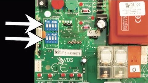 DIP Switch Setting | VDS Euro M 1 Slide Gate Opener | DIP Switch On and Off Adjustment |