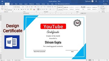How To Make Amazing Certificate Design In Ms Word In 15 Minutes