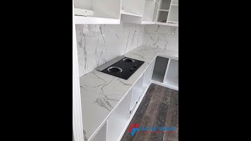 Đá Trắng Vân Mây 3D Ốp Bếp