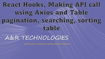 20# React Hooks, Axios,  table Pagination ,search, and sorting #reactjs #reactjstutorial