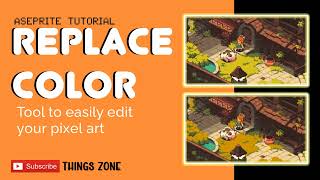 Aseprite Tutorial How To Use The Remplace Color Tool. Cómo Usar La Herramienta Remplazar Color