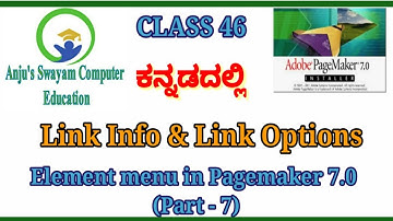 46. Element menu - Link Info & Link Options in Pagemaker 7.0