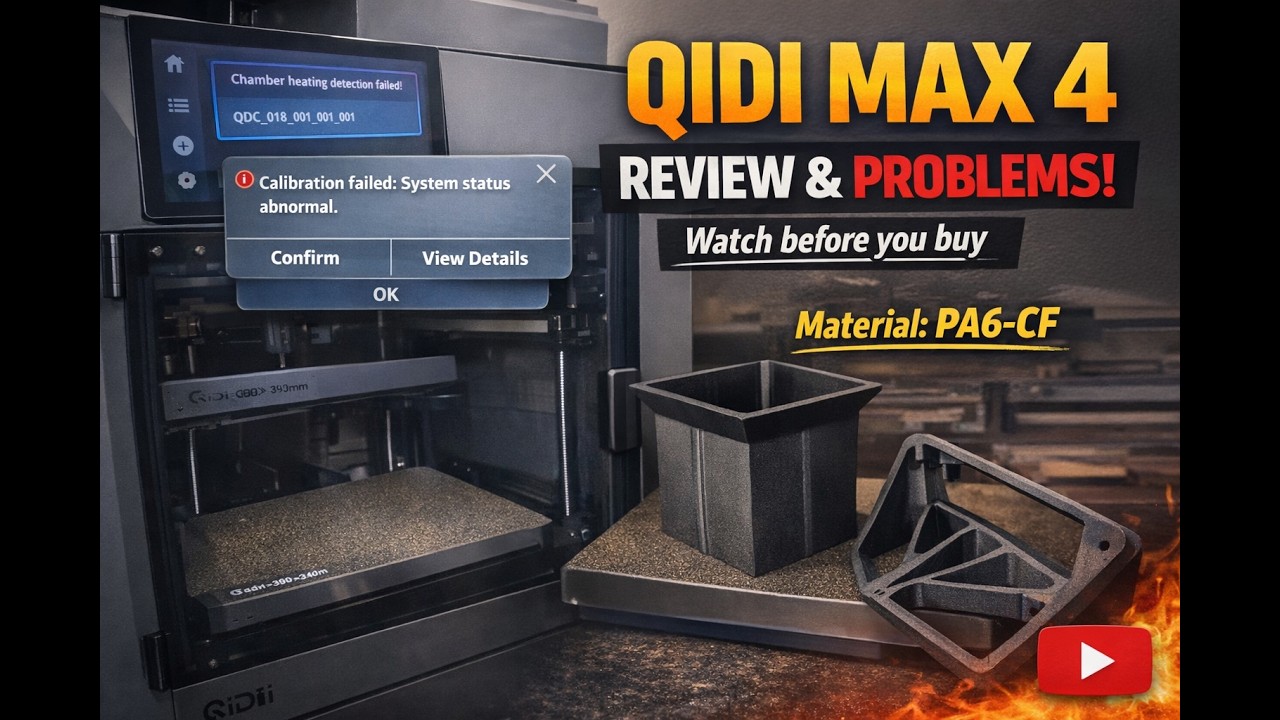QIDI Max 4 Review — The Problems You NEED To See (Watch Before You Buy ...
