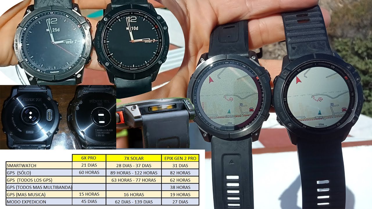 FENIX 6X PRO VS 7X SOLAR