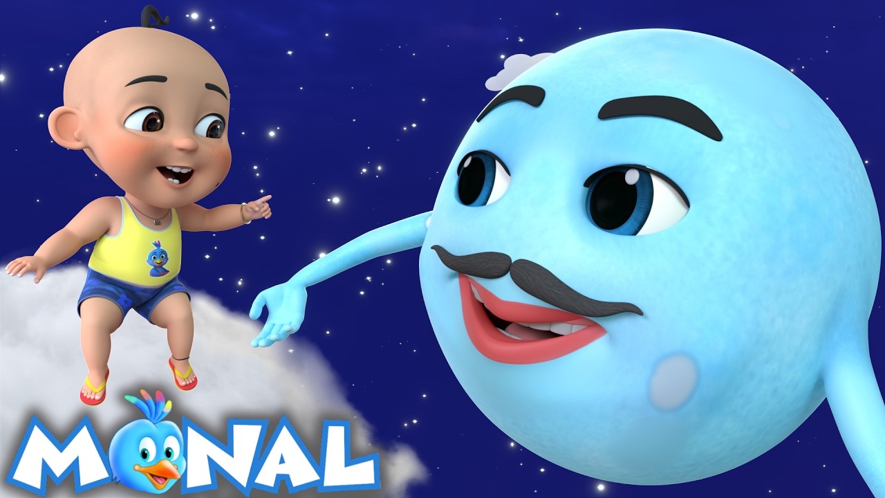 चंदा मामा दूर के | Chanda Mama + Ek Mota Hathi | Hindi Rhymes @MonalKidsHindi​