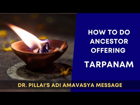 How to do Ancestor Offering | Tarpanam