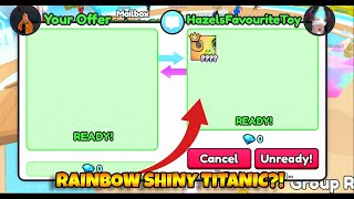 RAINBOW SHINY TITANIC BALLOON MONKEY 🔥😱 PS99 TRADING MONTAGE #2 | ROBLOX PET SIMULATOR 99