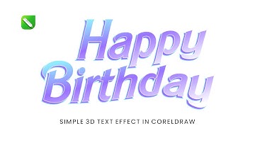 Simple 3d Text Effect Tutorial In CorelDraw