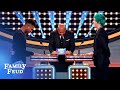 Buzzer battle! Who has the fastest finger... Ninja or JUJU? | Celebrity Family Feud