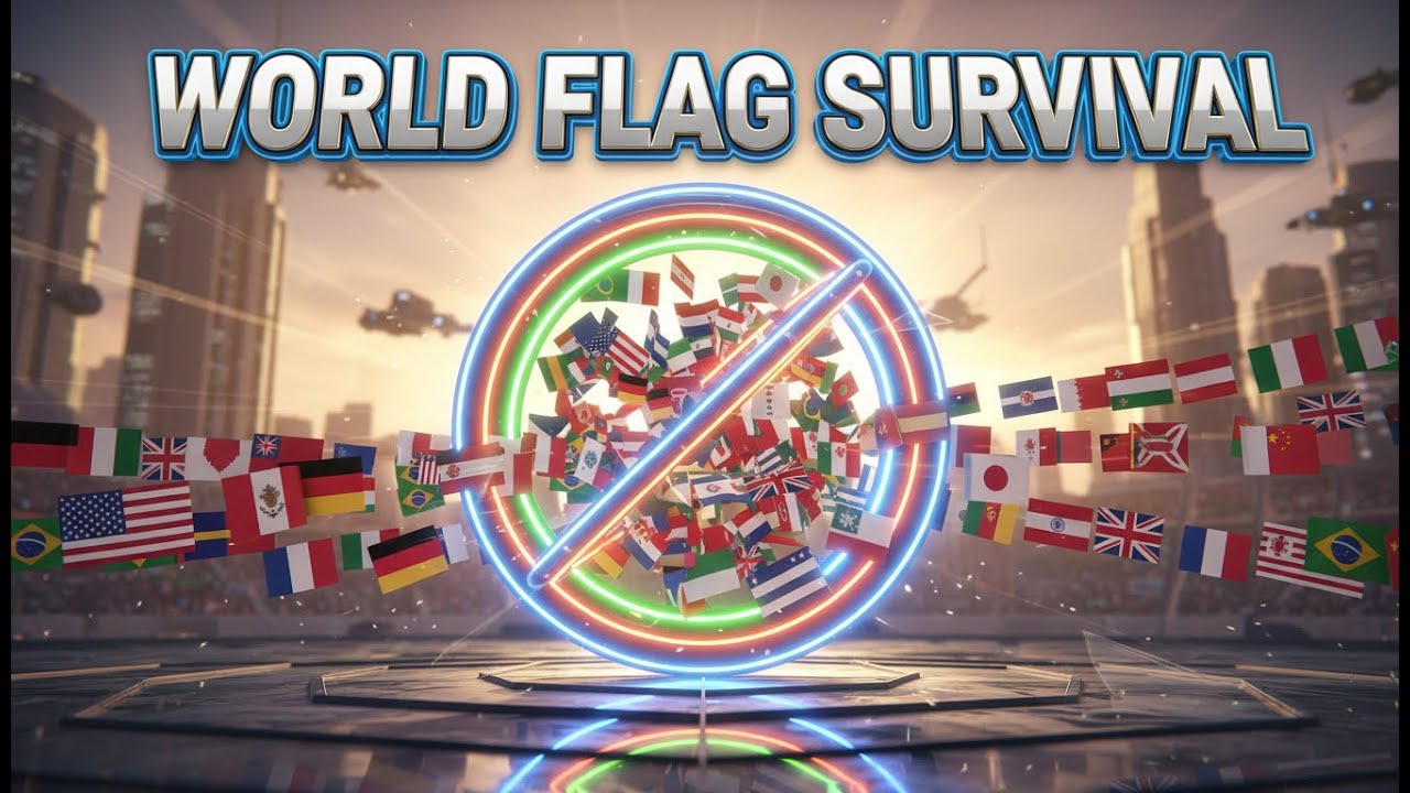 🌍 World Flags Survival | Interactive Physics Tournament 2026 – Feb 02