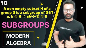 A non empty subset H of a group G is a subgroup of G iff a, b ∈ H ⇒ ab^(−1)  ∈ H