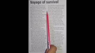 الوحدة السابعة // قطعة كتاب Voyage of Survival رحلة البقاء على قيد الحياة ( P. 99) من كتاب النشاط