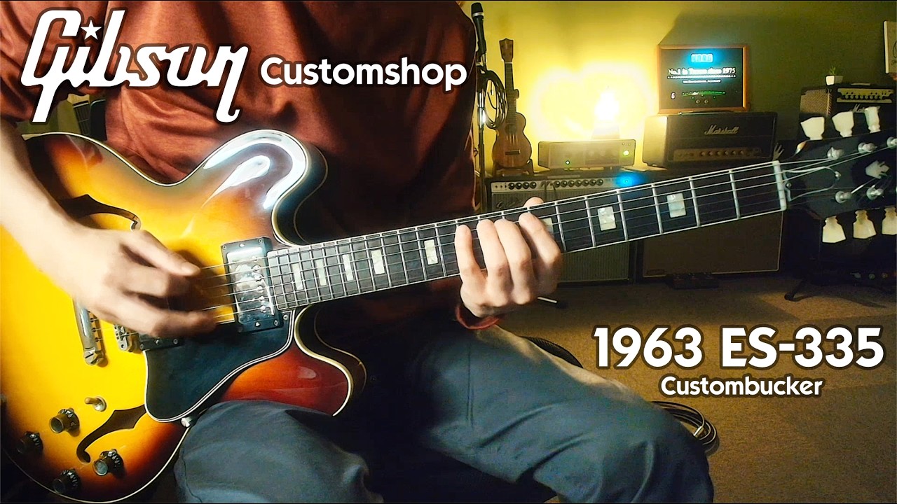 🎸 Gibson Custom 1963 ES-335 ／ U & Moon in pink - Guitar solo