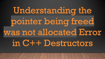 Understanding the pointer being freed was not allocated Error in C+ +  Destructors