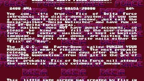 Atari ST demo - Delta Force BBS