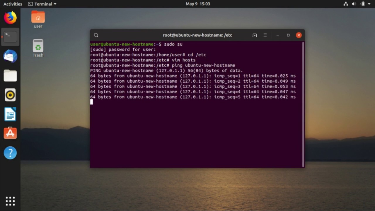 How to change hostname in Ubuntu 19.04 - YouTube