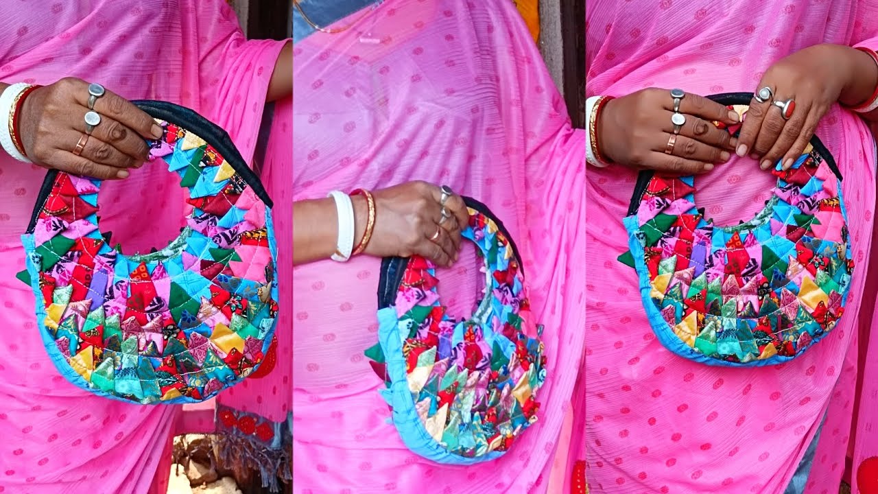 Zipper tote Bag sewing tutorial How to make reusable hand bag cloth