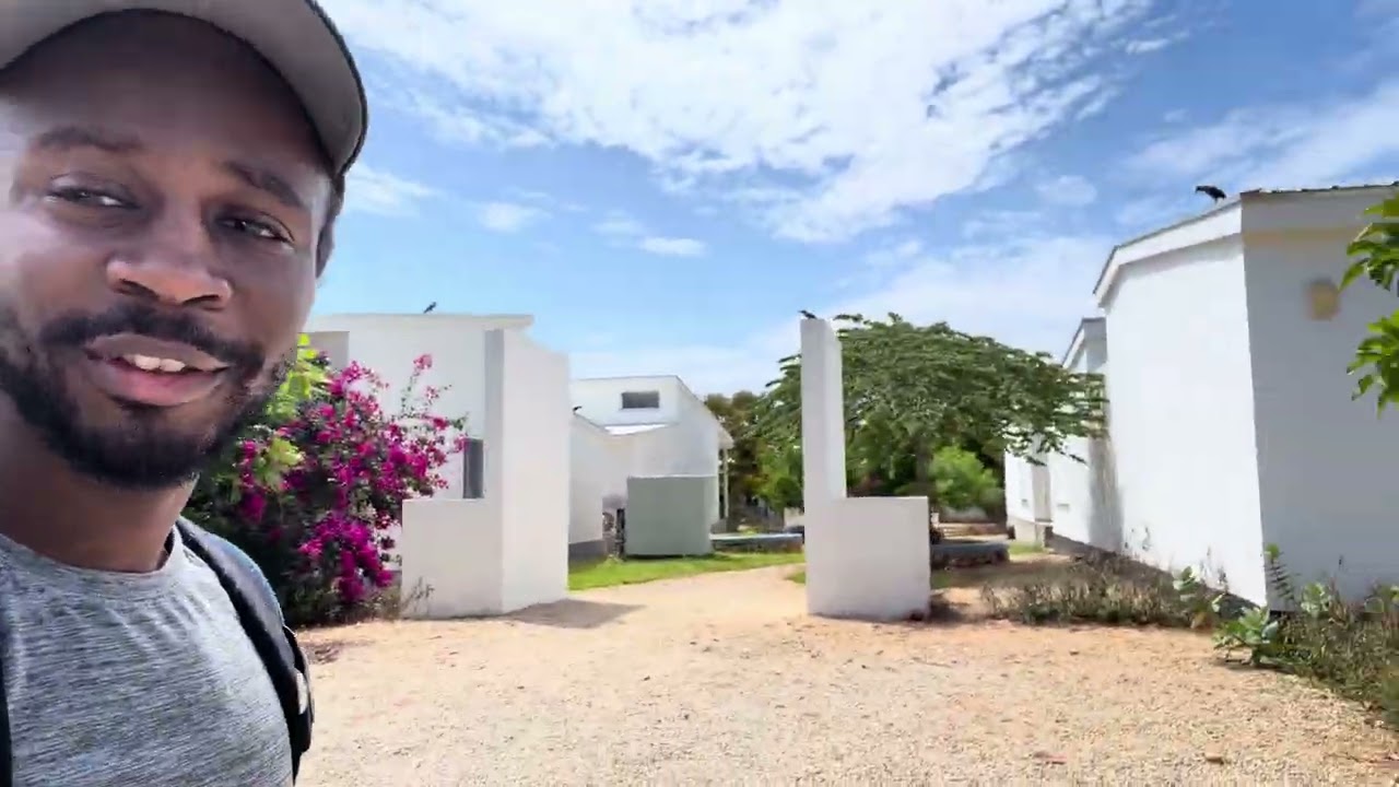 Walking through Fumba town Zanzibar Tanzania