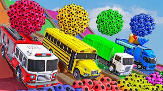 Color Balls & Sing a Song! | Wheels On the Bus, Ten in the Bed | Baby Nursery Rhymes & Kids Songs