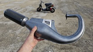 Modification exhaust pipe Ninja from Peugeot Speedfight scooter to Honda Dio