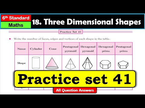 Practice set 41 | Class 6 | Three Dimensional Shapes | Chapter 18 ...