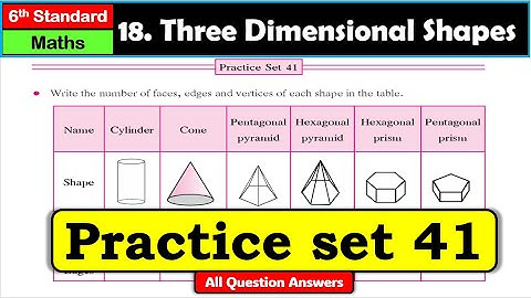 Practice set 41 | Class 6 | Three Dimensional Shapes | Chapter 18 | Maths | Maharashtra State Board