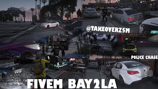 (pc) FIVEM BAY2LA TAKEOVER/SIDESHOW WE GOT CHASED BY THE POLICE