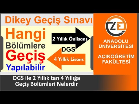 AÖF DGS ile 2 Yıllık Önlisans Bölümleri Hangi 4 Yıllık Lisans Bölümlere Geçiş Yapar Dikey Geçiş