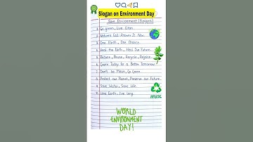 slogans on World environment day | world environment day slogan / 5 June world environment day |