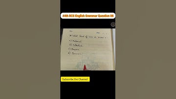 44th BCS Preliminary English Grammar Question Solution | Part : 08